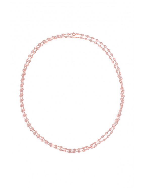 Taşlı Çift Sıra Rose Zincir